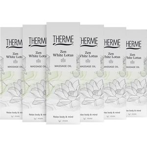 6x Therme Massage Olie Zen White Lotus 125 ml