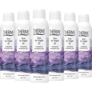 6x Therme Zen by Night Foaming Shower Gel 200ml