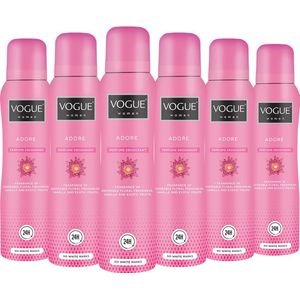 6x Vogue Adore Parfum Deodorant 150 ml