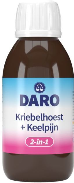 Daro - 2-in-1 Kriebelhoest + Keelpijn Drank - Honing-Tijmsmaak - 150ml