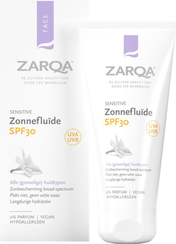 3x Zarqa Zonnefluïde SPF 30 Sensitive 50 ml