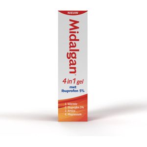Midalgan 4 in 1 gel Met 5% ibuprofen 100 gr