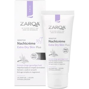 Zarqa - Nachtcrème Extra Dry Skin Plus - Gezichtscrème - 50ml - Oliebasis