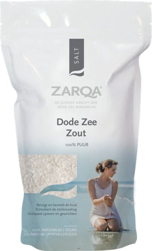 6x Zarqa 100% Dode Zeezout Navulzak 1000 gr