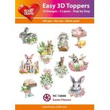 13800 3D Easy design - Easter Flowers 10stuks verschillende uitgestanste plaatjes