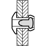 Masterfix - Platbolkop Klinknagel - RVS - 4,0x20mm - Per 500 Stuks