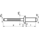 Masterfix - Blindklinknagel - RVS - 4,8x16mm - Per 500 Stuks