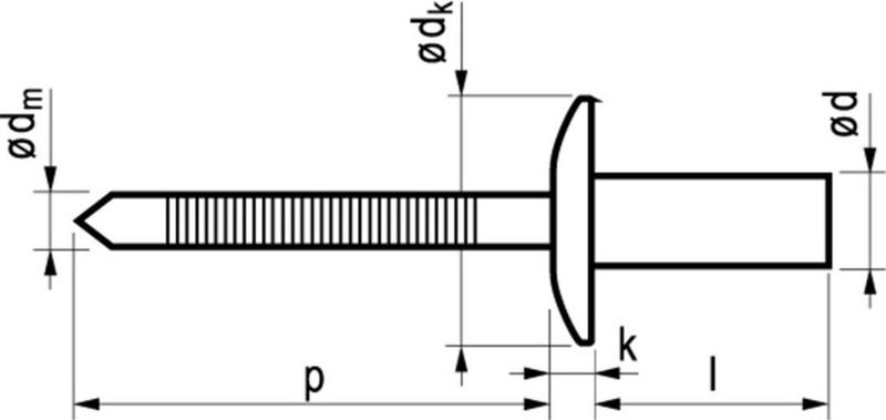 Masterfix - POPNAG.GW 4.0X9 - Klinknagel - Hoogwaardig - Robuust - Duurzaam