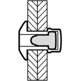 Masterfix - POPNAG.GW 4.0X12 - Klinknagels - 500 Stuks - Hoogwaardige Kwaliteit