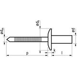Masterfix - POPNAG.GW 4.0X12 - Klinknagels - 500 Stuks - Hoogwaardige Kwaliteit