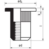 Masterfix Blindklinkmoer M8x17,5mm - aluminium - cilinderkop (Per 250 stuks)