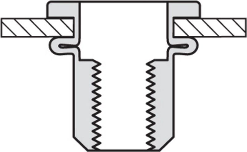 Masterfix - Blindklinkmoer - RVS - M6 - Cilinderkop - Per 250 Stuks