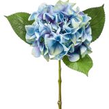 Emerald Kunstbloem hortensia tak - Challenge - 47 cm - blauw - kunst zijdebloem - Hydrangea
