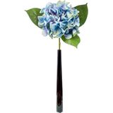 Emerald Kunstbloem hortensia tak - Challenge - 47 cm - blauw - kunst zijdebloem - Hydrangea