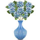 Emerald Kunstbloem hortensia tak - Challenge - 47 cm - blauw - kunst zijdebloem - Hydrangea