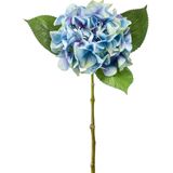 Emerald Kunstbloem hortensia tak - Challenge - 47 cm - blauw - kunst zijdebloem - Hydrangea