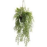 Emerald Kunstplant hangend in pot bamboe 50 cm