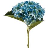 Emerald Kunstbloem hortensia tak - Annabelle - 52 cm - blauw - Kunst zijdebloem - Hydrangea