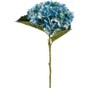 Emerald Kunstbloem hortensia tak - Annabelle - 52 cm - blauw - Kunst zijdebloem - Hydrangea