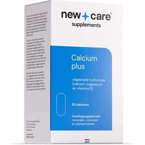 New Care Calcium plus - voor de botten - magnesium, vitamine D - 60 tabletten - NZVT - vegetarisch