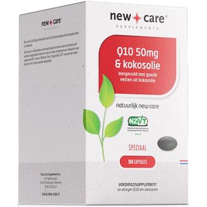 New Care Q10 50mg & kokosolie - co-enzym - MCT vetzuur - 150 capsules - NZVT