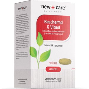 New Care Beschermd & vitaal - anti oxidant - immuunsysteem - curcuma & resveratrol - 60 tabletten - vegan