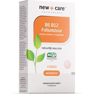 New Care B6 B12 Foliumzuur 60 zuigtabletten