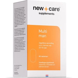 New Care Multivitamine man - dagelijkse aanvulling - 60 tabletten - vegan