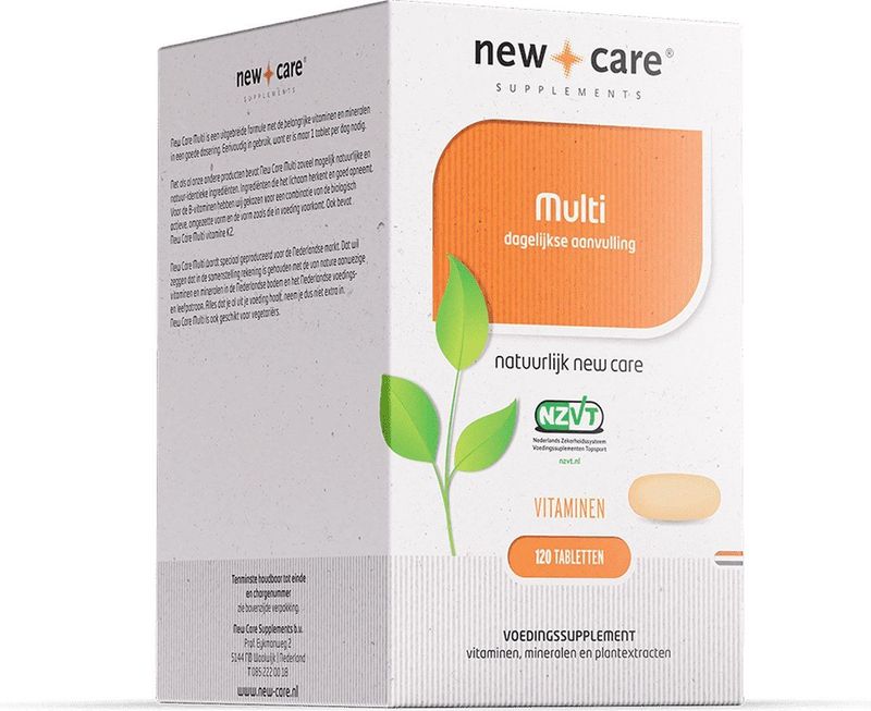 New Care Multivitamine - dagelijkse aanvulling - 120 tabletten - NZVT - vegetarisch