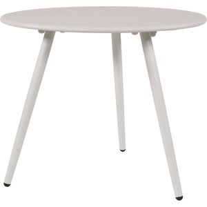 Bijzettafel Rafael wit, metaal, diameter 45 cm, hoogte 36,5 cm - 8714365410825