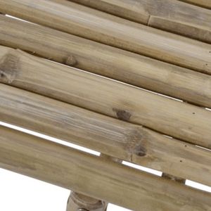 Lesli Living bank bamboe 120x33x47cm - Creëer een natuurlijke look in jouw tuin met de Lesli Living bank van bamboe