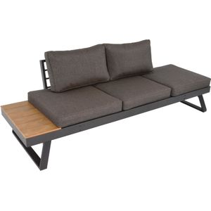 Arezzo - Loungebank - Grijs - Aluminium - 2-in-1 Functie