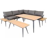 Lesli Living Hoekbank Dining Arezzo - Comfortabele lounge dining set voor 4+ personen