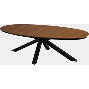 Lesli Living Arezzo dining tuintafel | aluminium  polywood | Natural Wood | 240x113cm