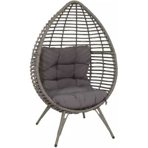 Relax stoel Chill, grijs, lengte 99 cm, breedte 91 cm, hoogte 156 cm - 8714365414540