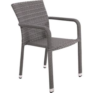 Sol - Terrasstoel - Grijs - Aluminium - Wicker