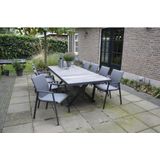 Lesli Living Fardau Negro dining tuinstoel stapelbaar | textile  aluminium | antraciet