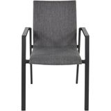 Lesli Living Fardau Negro dining tuinstoel stapelbaar | textile  aluminium | antraciet