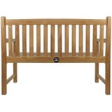 Lesli Living Alicante 2-zits teaken tuinbank 130 cm - Duurzame bank van teakhout voor tuin of balkon