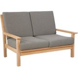 Lesli Living Loungebank Teak 124 cm incl. Kussen