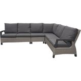 Lesli Living Prato Brick hoek loungeset 4-delig | aluminium  wicker | 217x280cm | grijs