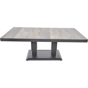 Lesli Living Prato Negro lounge/dining tuintafel | verstelbaar | aluminium  keramiek | 140x85cm