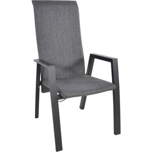 Outdoor Living - Flare Tuinstoel - Antraciet - Textileen - Verstelbaar