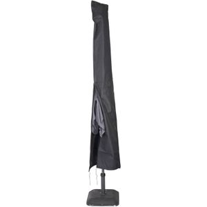 Beschermhoes Voor Parasol- Zwart- Polyester Tot 4 Meter Doorsnee