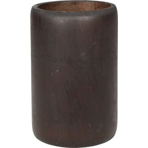 Bamboe theelichthouders/waxinelichthouders bruin 13 cm