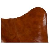 Lesli Living Vlinderstoel Buffalo 75x75x87 cm - Bruin