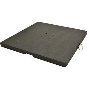 Parasolvoet vierkant, graniet, 90 kg / 80x80 cm antraciet met wielen - 8714365526779