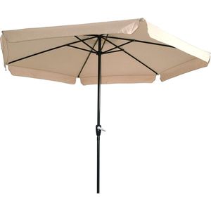 Gemini parasol, kleur antraciet, aluminium frame / natuur, Ø 3 m, ECRU