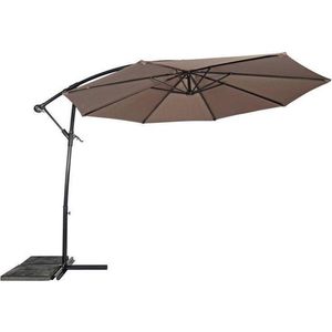 Zweefparasol Gemini Taupe 3 meter doorsnee 53014