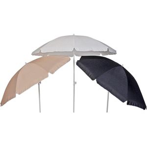 Strandparasol Libra, Grijs, Wit en Creme 2 meter. 6 stuks in de mix